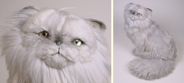 Piutre Stuffed Plush Chinchilla Persian Cat