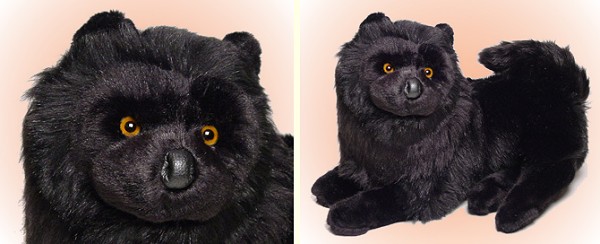 Piutre Stuffed Plush Black Chow Chow