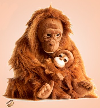 Aurora Stuffed Plush Orangutan Mom & Baby