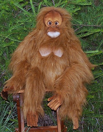 Hansa Stuffed Plush Orangutan Kid