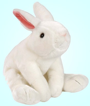 Wild Republic Cuddlekins Stuffed Plush White Rabbit