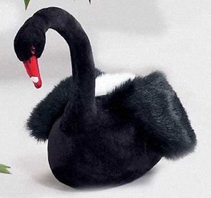 Large Hansa Stuffed Black Swan